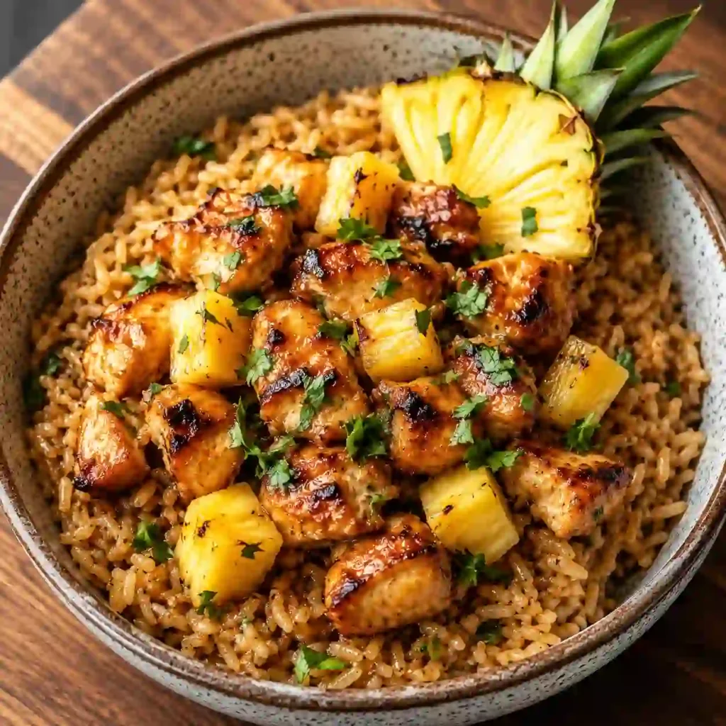 pineapple chicken and rice