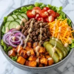 sweet potato burger bowl
