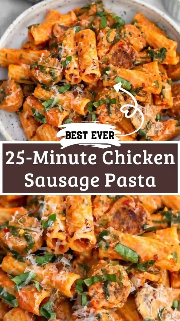 Chicken Sausage Pasta meal prep containers