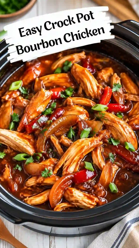 Crock Pot Bourbon Chicken for Family Dinner