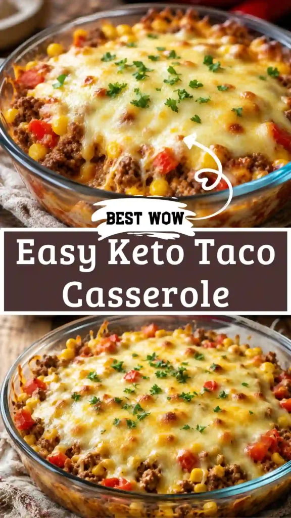 Easy Keto Taco Casserole meal prep containers