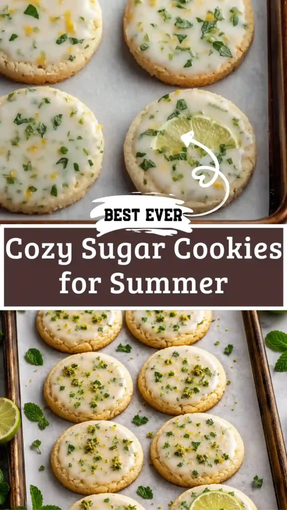 Mojito Sugar Cookies for Summer with citrus glaze
