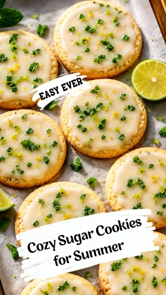 Mojito Sugar Cookies for Summer with citrus glaze