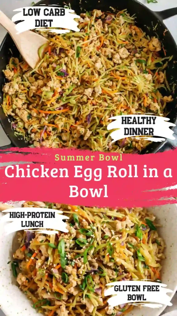 Treat your family to our cozy, homemade Chicken Egg Roll in a Bowl. A complete, healthy, one-pan dinner ready in 15 minutes that kids and parents will love!